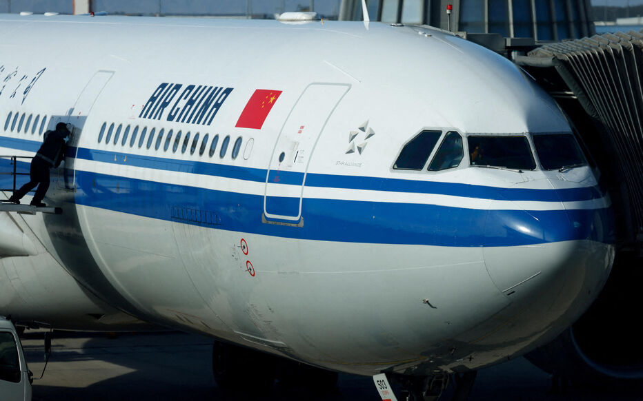 FILE PHOTO: An Air China plane is seen at the international airport in Beijing