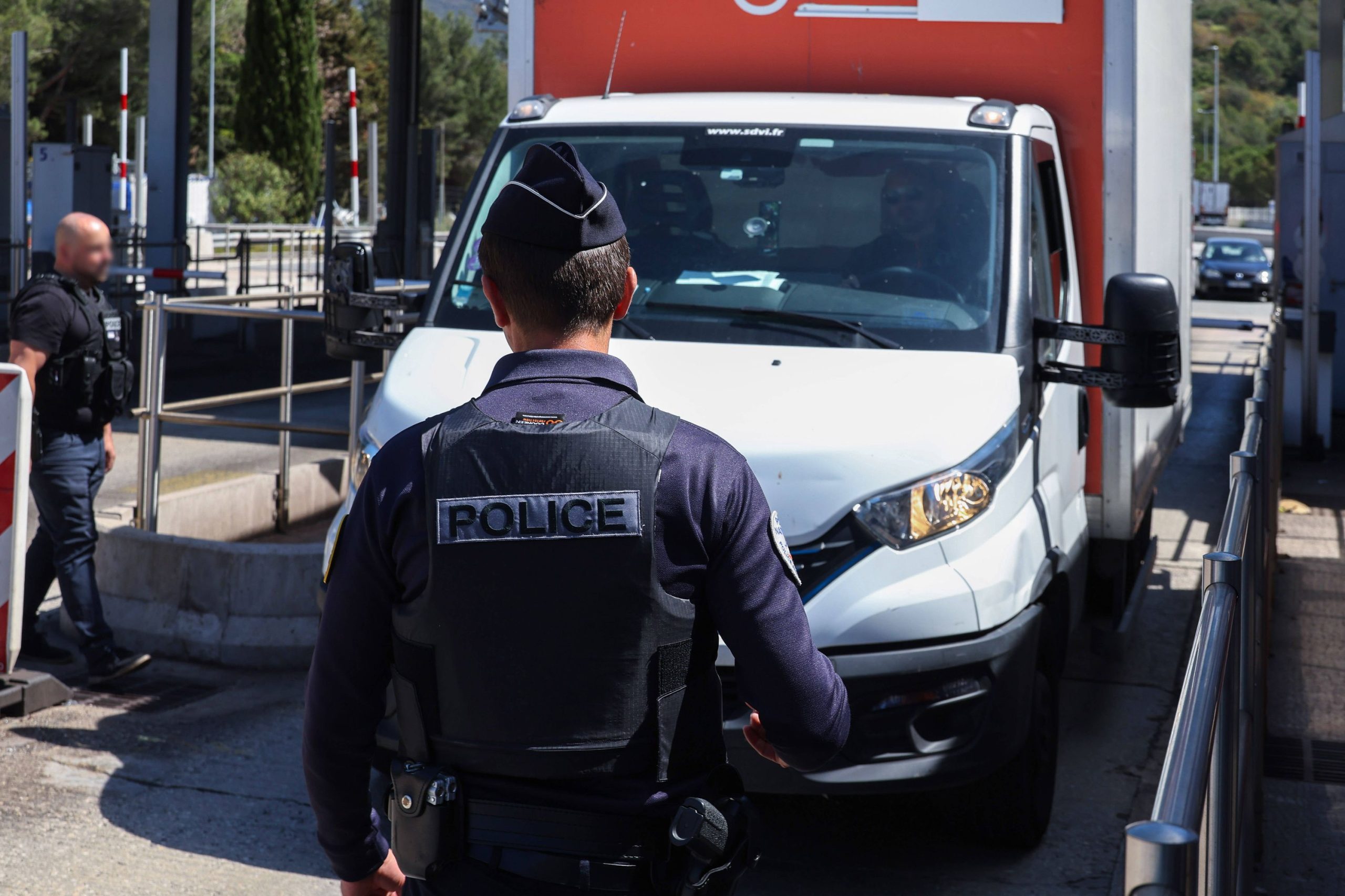 Police Aux Frontieres controle sur Autoroute